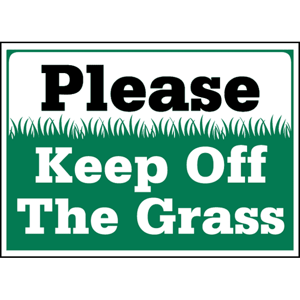 16x16 5-Pack Victorian Card Premium Acrylic Sign CGSignLab Please Keep Off Grass 